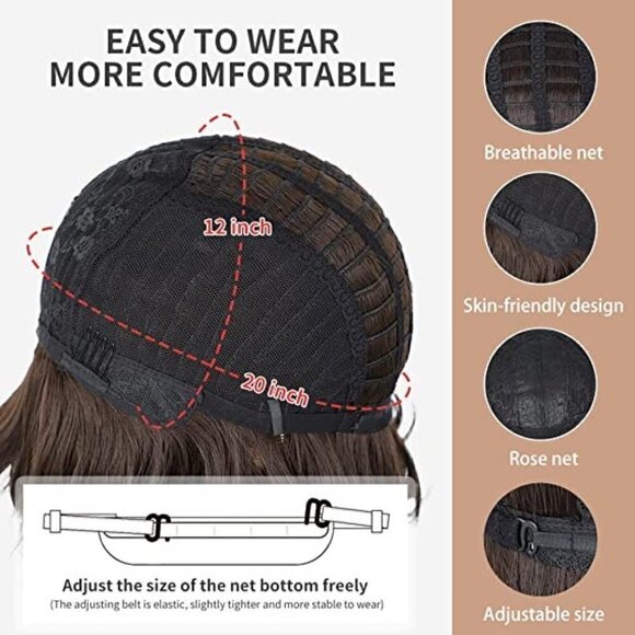 ๐
บ๐ Short Wavy Brown Gorgeous Brunette Replacement Hair Wig Lace SEXY NWT ๐๐ - Picture 4 of 6